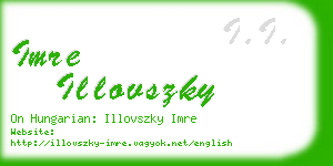 imre illovszky business card